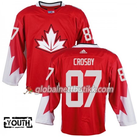 Canada Hockeydrakt Sidney Crosby 87 World Cup i ishockey 2016 Rød - Barn